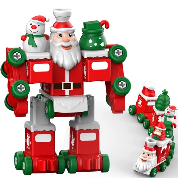 🆕 - 73 pc Christmas Kids Train/Robot Transformer STEM Building Construction Toy - Picture 13 of 16
